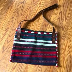 Vintage saddle blanket purse carpet bag rug purse